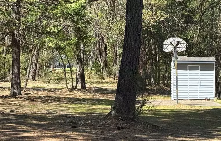 Basketball hoop for residents and visitors to shoot some hoops